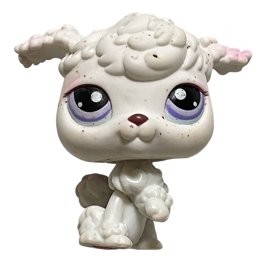 POODLE DOG #101‎ - Authentic Littlest Pet Shop - Hasbro LPS Puppy White